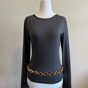 Elegant Black Long Sleeve Top